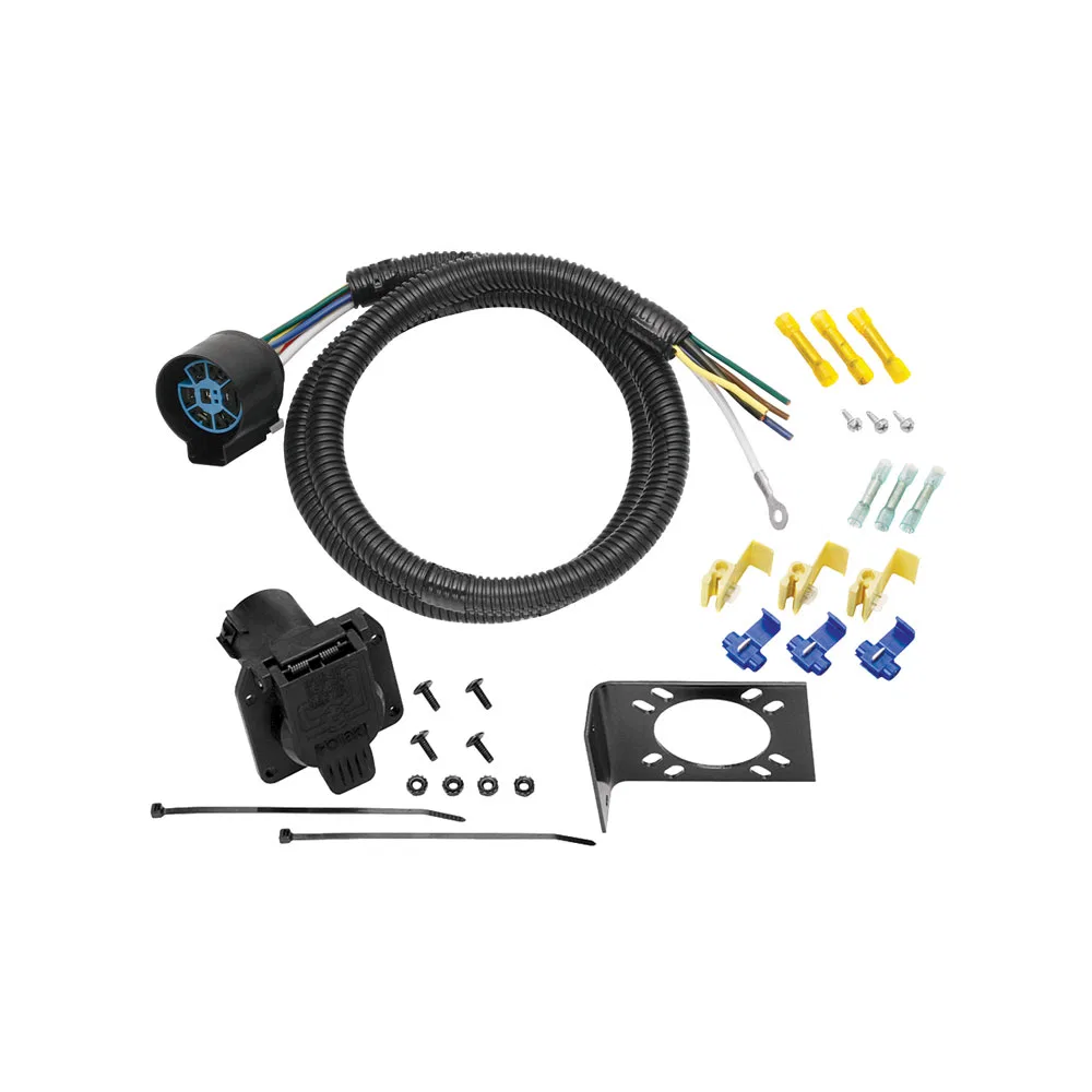 20224 – TOW READY Trailer Wiring Connector, Vehicle Side 7-Way Round 4 Foot Lead Wire Length